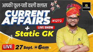 27 September 2023 Current Affairs  Daily Current Affairs 1272 Important Quest  Kumar Gaurav Sir [upl. by Ikkaj]