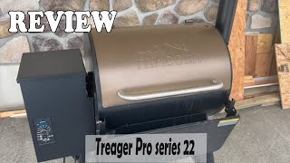 Treager Pro series 22 Review  This Smoker and Grill Any Good [upl. by Arodnap]