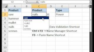 Create a Drop Down Menu with Data Validation in Microsoft Excel [upl. by Helyn321]