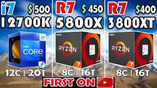 Core i7 12700K vs Ryzen 7 5800X vs Ryzen 7 3800XT  RTX 3090  TEST IN 10 GAMES [upl. by Telford97]