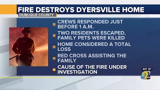 Fire Destroyed Dyersville Home [upl. by Dunc]