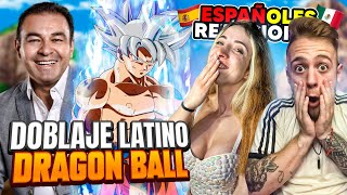 MI NOVIA ESPAÑOLA REACCIONA a los VOCES en LATINO de DRAGON BALL por PRIMERA VEZ [upl. by Gwen]