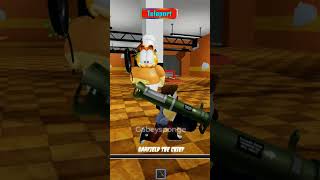 Barrys Prison GARFIELD EXPLODES 😨😨 gaming garfield roblox shorts [upl. by Sarid]