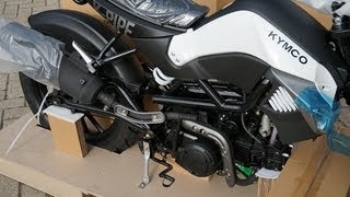 Kymco KPipe 125 unboxinguncrating and assembly time lapse [upl. by Atse]