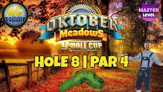 Master QRFR Hole 8  Par 4 EAGLE  Oktober Meadows 9hole cup Golf Clash Guide [upl. by Notloc]