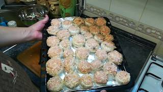 Очень вкусные фаршированные шампиньоны в духовке stuffed mushrooms in the oven [upl. by Rehnberg]