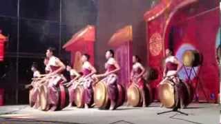 Drum performance at the River Hongbao 2014 at The Float  Marina Bay [upl. by Chandless]