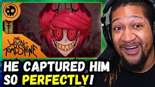 Reacting to The Living Tombstone  Alastors Game Hazbin Hotel Song [upl. by Yelbmik]