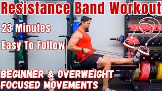 Beginner Resistance Band Workout  Easy To Follow [upl. by Niuqauj759]