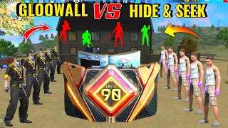 Gloowall Skin Challange But HIDE amp SEEK in Clock Tower  Hide And Seek Challange  Garena Free Fire [upl. by Muhan]