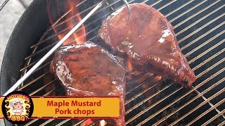 MapleMustard Glazed Pork Chops Recipe [upl. by Eicram]