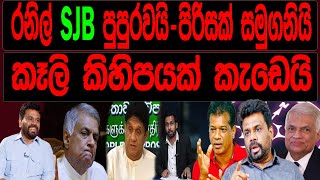 රනිල් SJB පුපුරවයි  පිරිසක් සමුගනියි කෑලි කිහිපයක් කැඩෙයි [upl. by Ahsenhoj]