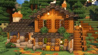 Minecraft Large Spruce Log Cabin Tutorial [upl. by Child]