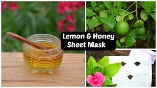 Lemon amp Honey Skin Brightening Facial Sheet Mask For Dark Spots Acne Scars amp Pigmentation [upl. by Nevar]