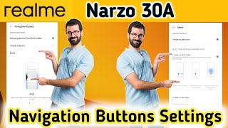 Realme narzo 30a navigation bar Realme narzo 30a swipe gesture navigation button settings [upl. by Larsen127]