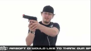 Airsoft GI  KWA M9  M9 Tactical PTP Gas Blowback Pistol [upl. by Sillyhp]