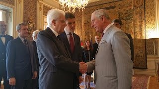 Mattarella ha ricevuto il Principe di Galles e la Duchessa di Cornovaglia [upl. by Ramberg]