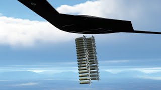 B21 Stealth Bomber Cluster Bombing [upl. by Ynna]