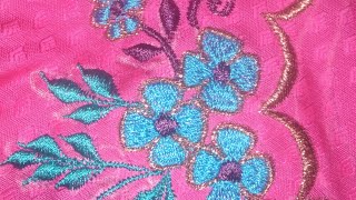 Flower embroidery design for blouse harsha embroidery design [upl. by Lairbag]