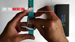 IFITech SeTracker smart watch for kids  How to insert sim [upl. by Enilekcaj]