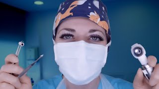 ASMR Ear Exam and Grommet Insertion Surgery for Ear Infection  Otoscope Latex Gloves Ear Drops [upl. by Haziza]