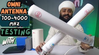 5G 4G 3G Omni Antenna 700 to 4000 MHz Testing With TpLink MR600 Airtel 5G Dabba Booster 5G Mobile [upl. by Enaasiali]