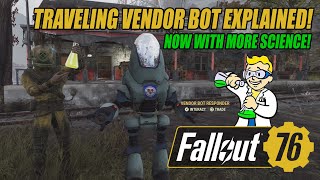 Fallout 76 Best way to farm traveling vendor bot responder for rare outfits and plans So easy [upl. by Freed677]