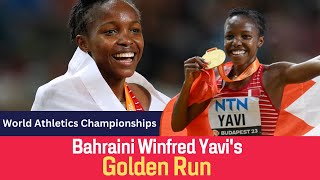 Bahraini Winfred Yavis Golden Run  World Athletics Championships  2023 [upl. by Emoryt]