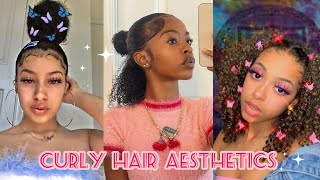 2024💖Best Aesthetic Natural Curly hairstyles 🦋✨ curlyhair compilation [upl. by Eseret]