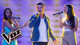 Dayanna Naty y Nelson cantan ‘La media vuelta’  Batallas  La Voz Teens Colombia 2016 [upl. by Esilehs]