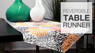 How to Sew a Reversible Table Runner Tutorial [upl. by Enelyam]