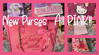 New Purses What I Got for My BIRTHDAY Pink Haul haul birthday purse trending pink shopping [upl. by Maritsa]