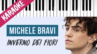 Michele Bravi  Inverno Dei Fiori  SANREMO 2022  Piano Karaoke con Testo [upl. by Naujd]