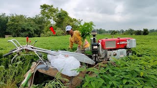 Day2  My Kamco Er90 Puddling In Dhanicha Field  Field Preparation Started For Rice Farming [upl. by Gladine]