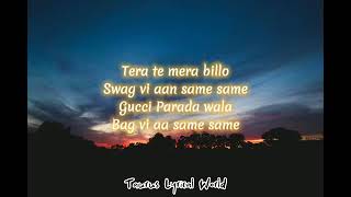 Same Same Song Lyrics  Singga Song  Latest Punjabi Song samesamesong singgasong [upl. by Gaudet448]