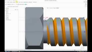 Bolt  Creo Parametric 20  Pro Engineer [upl. by Akimit]