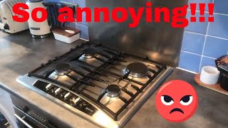 No gas or small flame on Gas Stove top hob cooker How to clean the jet [upl. by Austina778]