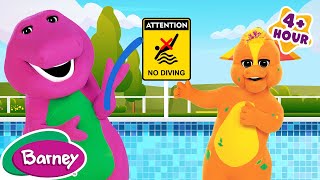 Summer Pool Rules  Swimming and Pool Safety for Kids  NEW COMPILATION  Barney the Dinosaur [upl. by Saqaw27]