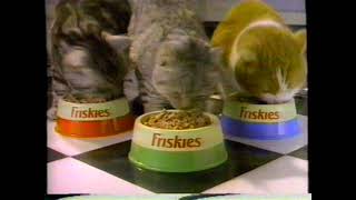 1990 Friskies quotThe cats out of the bag Yummy Yummy Yummyquot TV Commercial [upl. by Wirth]