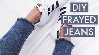 DIY FRAYED JEANS [upl. by Osrock]