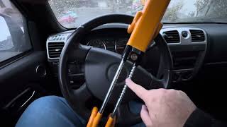 Steering Wheel Lock Review  Tevlaphee on Amazon [upl. by Nahseez]