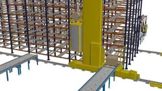 Automating Flow Racks with stacker cranes  Interlake Mecalux [upl. by Forlini]