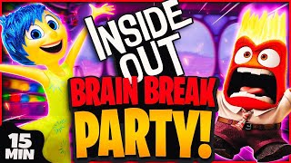 Inside Out Brain Break Party  Freeze Dance  Brain Breaks for Kids  Just Dance  Danny Go [upl. by Eenyaj]