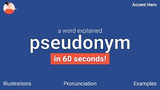 PSEUDONYM  Meaning and Pronunciation [upl. by Lynnea]