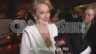 Meryl Streep  Interview Oscars 2010 After Party  Subtitulada [upl. by Sillihp]