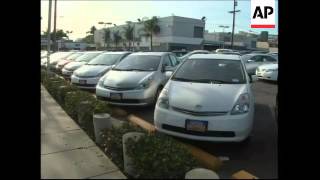 Stockpile of unsold cars at port outside LA [upl. by Jarvis]