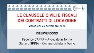 Le clausole civili e fiscali dei contratti di locazione [upl. by Cock534]