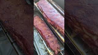 Spare ribs on the rib rotisserie weber cooking bbq grill [upl. by Eylloh371]