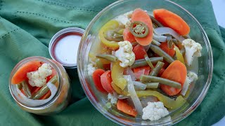 Delicioso Escabeche de vegetales [upl. by Bartley]