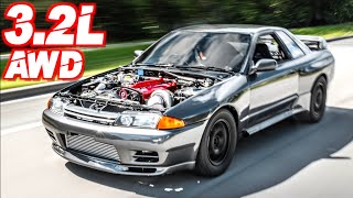 Skyline R32 GTR 32L Stroker First Test Drive AWD RB30  PPG Sequential Trans [upl. by Hsemar]